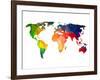 World Polygon Map 1-NaxArt-Framed Art Print