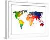 World Polygon Map 1-NaxArt-Framed Art Print