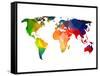 World Polygon Map 1-NaxArt-Framed Stretched Canvas