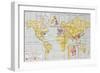 World Population Density At The End Of 19Th Century, Old Map-marzolino-Framed Art Print