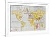 World Population Density At The End Of 19Th Century, Old Map-marzolino-Framed Art Print