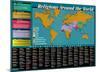 World Religions Map & Timeline-null-Mounted Art Print
