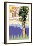 World's Biggest Tree - National Park WPA Sentiment-Lantern Press-Framed Art Print