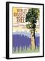 World's Biggest Tree - National Park WPA Sentiment-Lantern Press-Framed Art Print