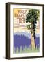 World's Biggest Tree - National Park WPA Sentiment-Lantern Press-Framed Art Print