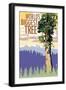 World's Biggest Tree - National Park WPA Sentiment-Lantern Press-Framed Art Print