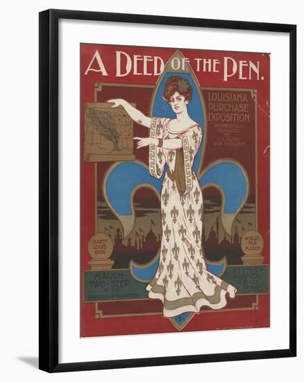 World's Fair: A Deed of the Pen. Louisiana Purchase Exposition-null-Framed Art Print