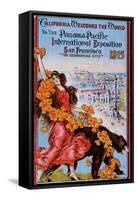 World's Fair: California Welcomes the World to the Panama Pacific International Exposition-null-Framed Stretched Canvas