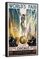 World's Fair Chicago Poster by Glen C. Sheffer-null-Framed Stretched Canvas