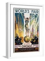 World's Fair Chicago Poster by Glen C. Sheffer-null-Framed Giclee Print