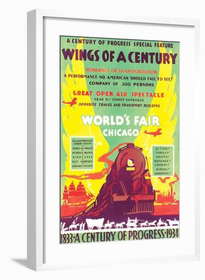 World's Fair, Chicago, Wings of a Century, c.1934-null-Framed Art Print