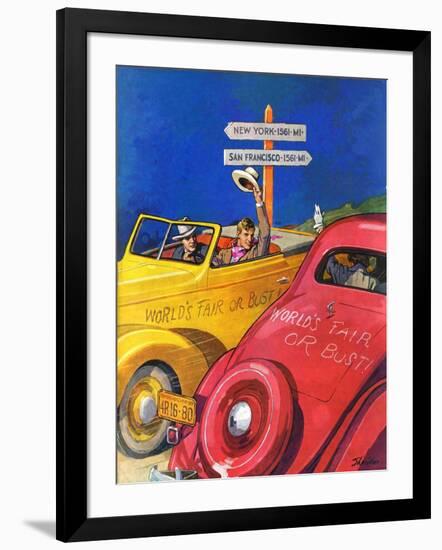 "World's Fair or Bust,"April 22, 1939-John E. Sheridan-Framed Giclee Print