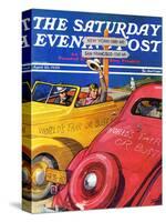 "World's Fair or Bust," Saturday Evening Post Cover, April 22, 1939-John E. Sheridan-Stretched Canvas