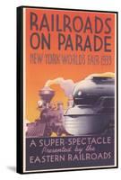 World's Fair Railroad Show-null-Framed Stretched Canvas