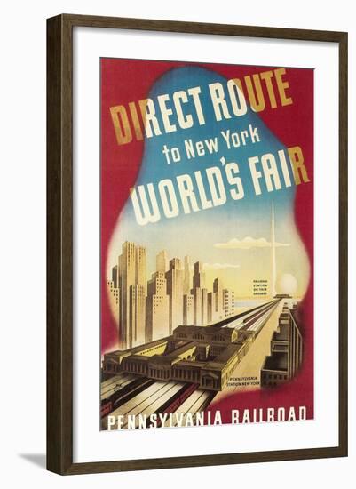 World's Fair Travel Poster-null-Framed Art Print