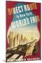 World's Fair Travel Poster-null-Mounted Art Print