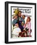 "World's Fair Traveler," Saturday Evening Post Cover, July 15, 1939-Emery Clarke-Framed Giclee Print