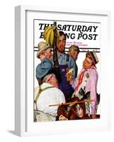 "World's Fair Traveler," Saturday Evening Post Cover, July 15, 1939-Emery Clarke-Framed Giclee Print