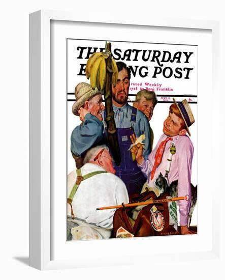 "World's Fair Traveler," Saturday Evening Post Cover, July 15, 1939-Emery Clarke-Framed Giclee Print