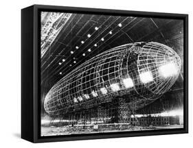 World's Largest Dirigible Near Completion, Published 1930S-null-Framed Stretched Canvas