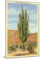 World's Largest Saguaro Cactus-null-Mounted Art Print