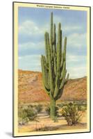World's Largest Saguaro Cactus-null-Mounted Art Print
