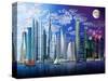 World's Tallest Buildings-Garry Walton-Stretched Canvas