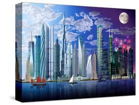 World's Tallest Buildings-Garry Walton-Stretched Canvas