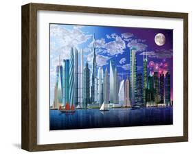 World's Tallest Buildings-Garry Walton-Framed Art Print