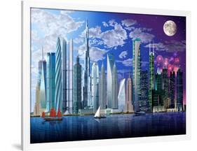 World's Tallest Buildings-Garry Walton-Framed Art Print