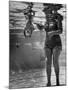 World's Youngest Swimmer Julie Sheldon, 9 Weeks Old, Swimming Underwater-Ed Clark-Mounted Photographic Print