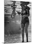 World's Youngest Swimmer Julie Sheldon, 9 Weeks Old, Swimming Underwater-Ed Clark-Mounted Photographic Print