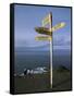 World Sign, Cape Reinga, Northland, North Island, New Zealand-Jeremy Bright-Framed Stretched Canvas