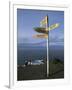 World Sign, Cape Reinga, Northland, North Island, New Zealand-Jeremy Bright-Framed Photographic Print