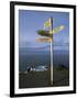 World Sign, Cape Reinga, Northland, North Island, New Zealand-Jeremy Bright-Framed Photographic Print