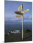 World Sign, Cape Reinga, Northland, North Island, New Zealand-Jeremy Bright-Mounted Photographic Print