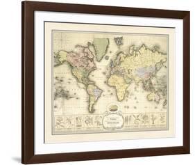 World Spice Trade Map-The Vintage Collection-Framed Giclee Print