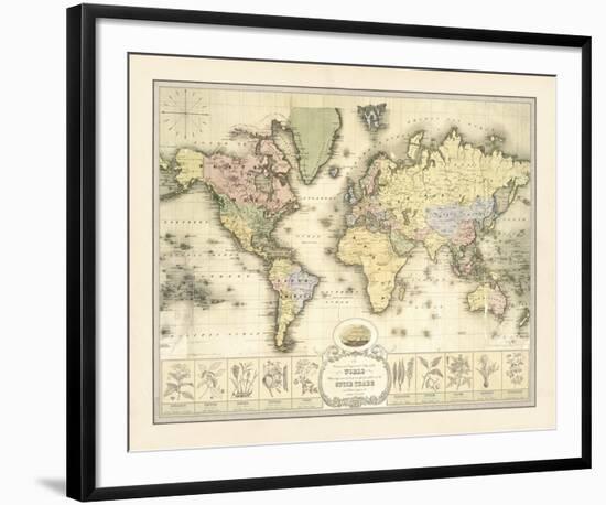 World Spice Trade Map-The Vintage Collection-Framed Giclee Print