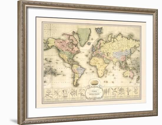 World Spice Trade Map-The Vintage Collection-Framed Art Print