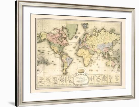 World Spice Trade Map-The Vintage Collection-Framed Art Print