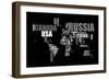 World Text Map-Michael Tompsett-Framed Premium Giclee Print