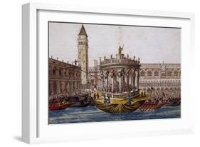 World Theatre, Tournament in Venice by Brotherhood of Knights of Garter, 1564, Italy-Giovanni Lanfranco-Framed Giclee Print