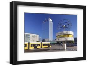 World Time Clock and Hotel Park Inn on the Alexanderplatz, Berlin, Germany-Markus Lange-Framed Photographic Print