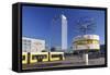 World Time Clock and Hotel Park Inn on the Alexanderplatz, Berlin, Germany-Markus Lange-Framed Stretched Canvas