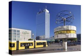 World Time Clock and Hotel Park Inn on the Alexanderplatz, Berlin, Germany-Markus Lange-Stretched Canvas