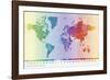 World Time Zone Map-Tom Frazier-Framed Giclee Print