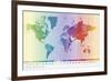 World Time Zone Map-Tom Frazier-Framed Giclee Print