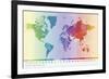 World Time Zone Map-Tom Frazier-Framed Giclee Print