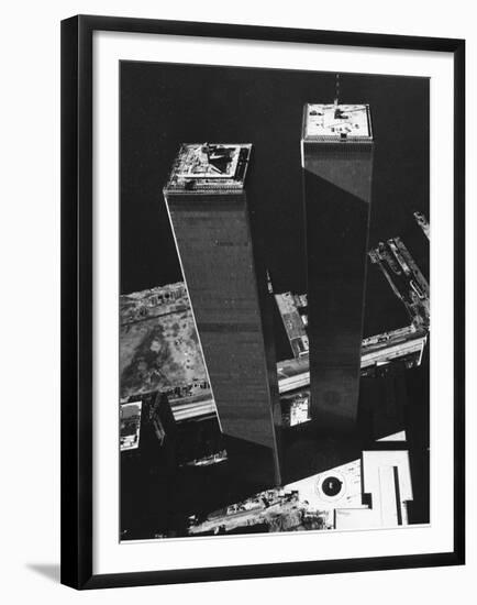 World Trade Center 1973-David Pickoff-Framed Premium Photographic Print
