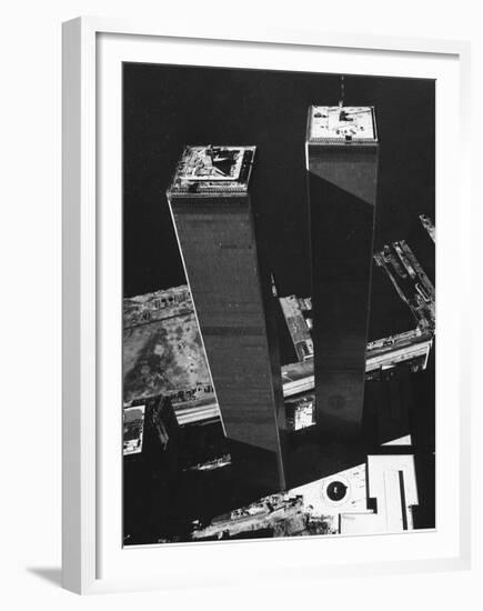 World Trade Center 1973-David Pickoff-Framed Premium Photographic Print